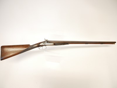 Lot 31 - Percussion double barrel 13 bore shotgun
