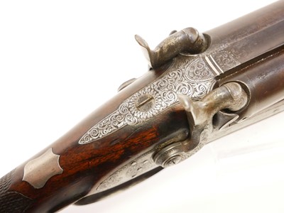 Lot 31 - Percussion double barrel 13 bore shotgun