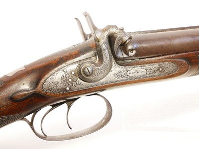 Lot 31 - Percussion double barrel 13 bore shotgun