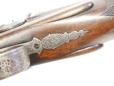 Lot 31 - Percussion double barrel 13 bore shotgun