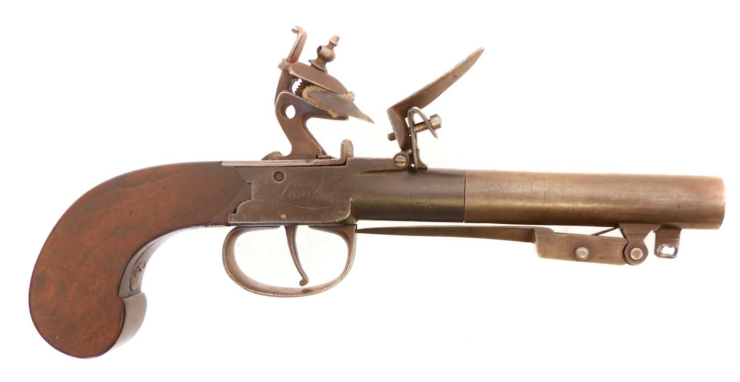 Lot 3 - Ketland flintlock pistol with bayonet