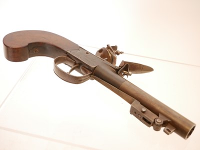Lot 3 - Ketland flintlock pistol with bayonet