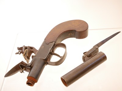 Lot 3 - Ketland flintlock pistol with bayonet