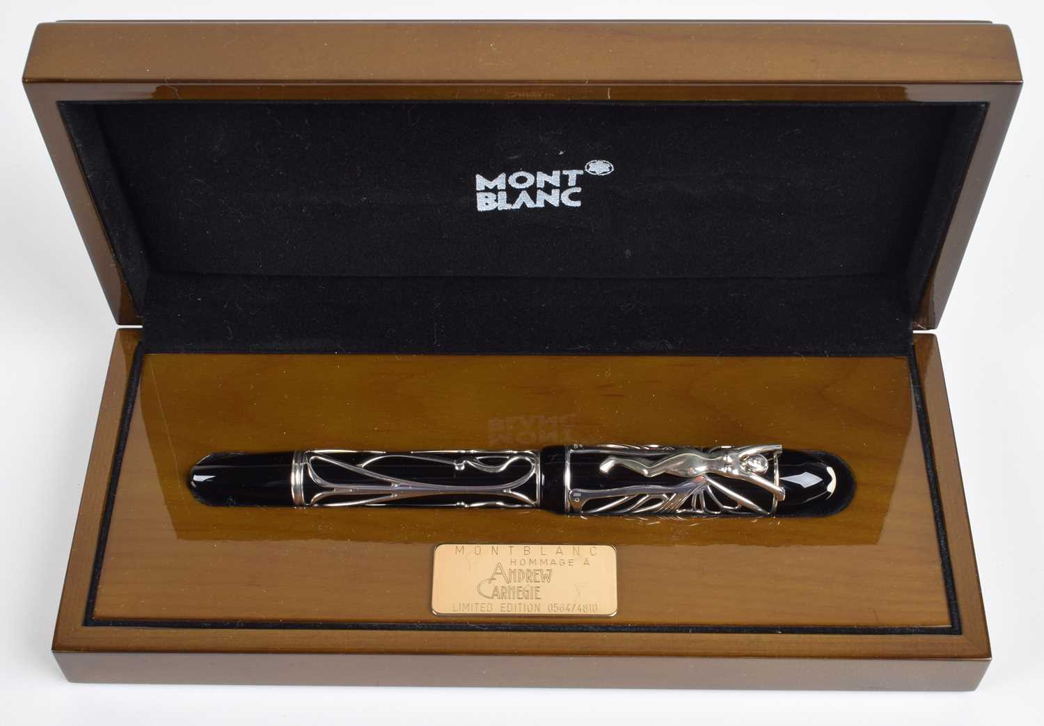 Lot 62 - Montblanc, Andrew Carnegie, limited edition fountain pen with box and certificate.