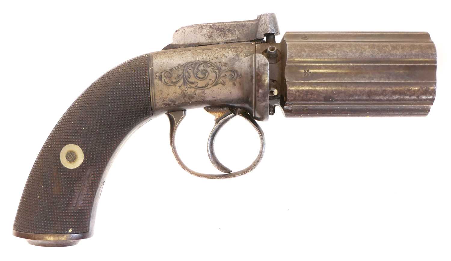Lot 35 - Percussion pepperbox pistol