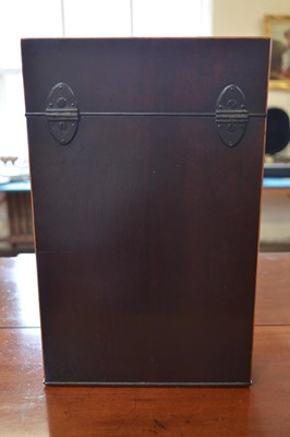Lot 250 - Pair of George III Mahogany and Boxwood Strung Knife Boxes