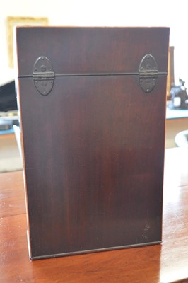 Lot 250 - Pair of George III Mahogany and Boxwood Strung Knife Boxes