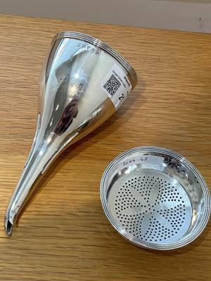 Lot 21 - A George III silver wine funnel