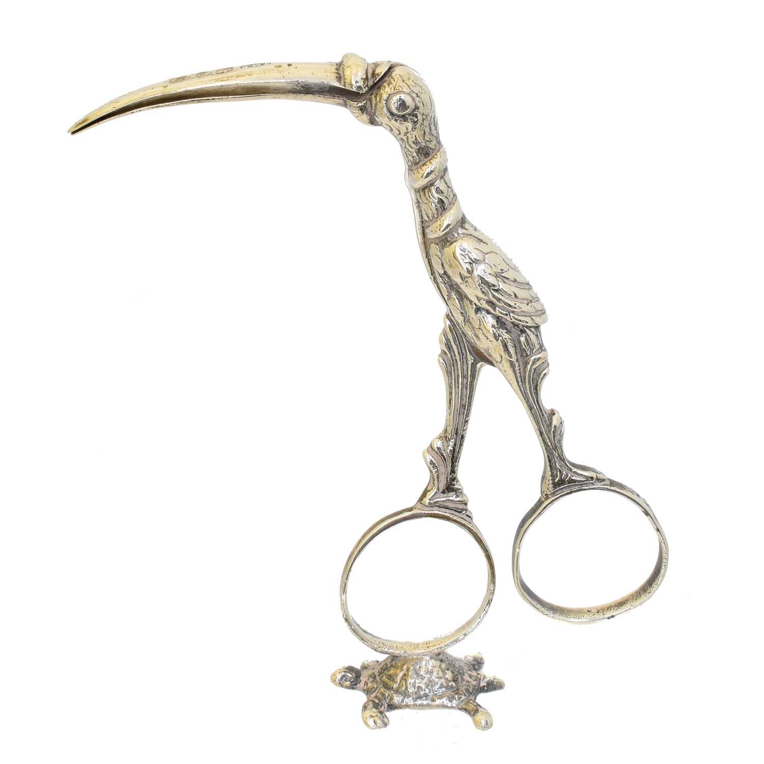 Lot 42 - A pair of Victorian novelty ribbon scissors/pullers