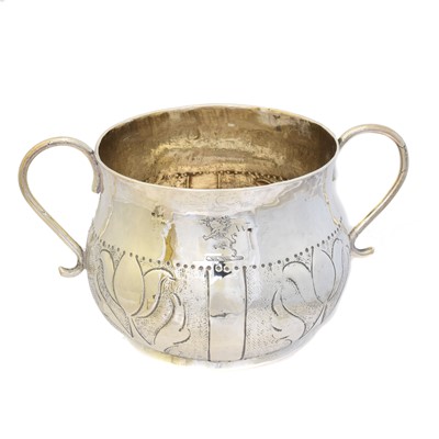 Lot 32 - A James II silver porringer
