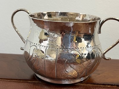 Lot 32 - A James II silver porringer