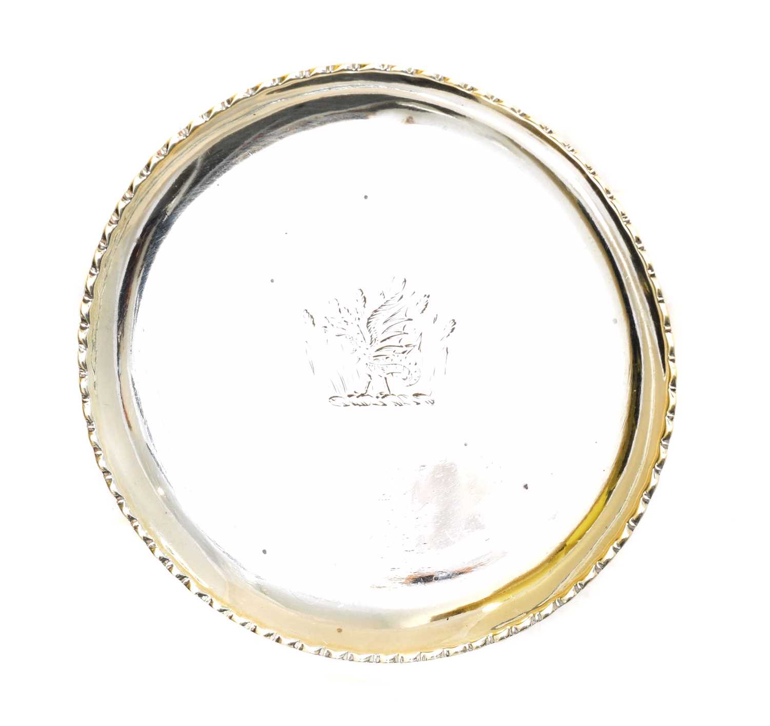 Lot 7 - A George III silver wine funnel stand