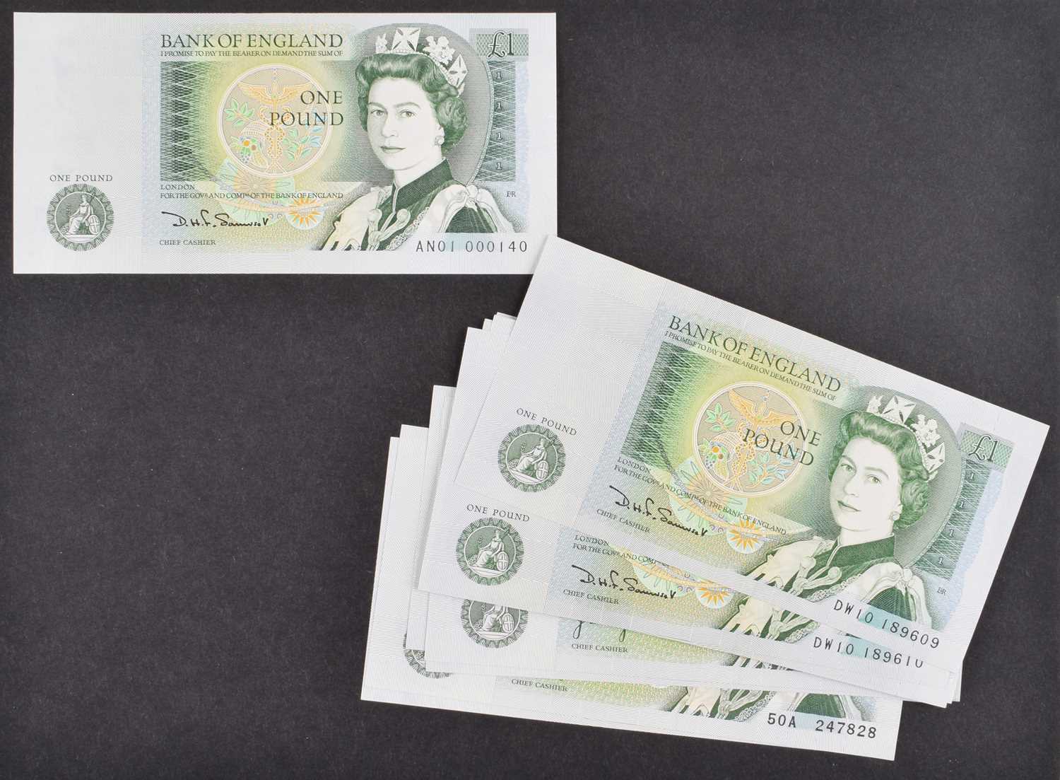 Lot 52 - Assortment of various One Pound banknotes (19).
