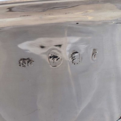 Lot 30 - A Queen Anne Britannia silver shaving bowl