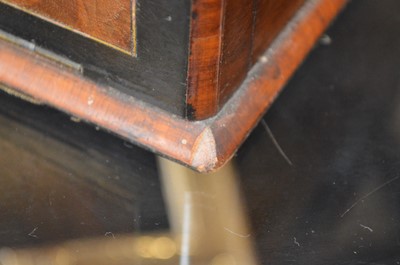 Lot 222 - Victorian walnut, ebony and brass jewellery box