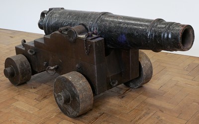 Lot 38 - Six pounder naval cannon