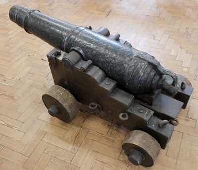 Lot 38 - Six pounder naval cannon