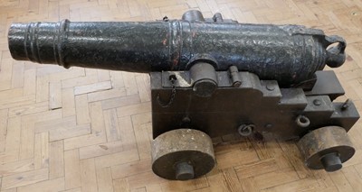 Lot 38 - Six pounder naval cannon