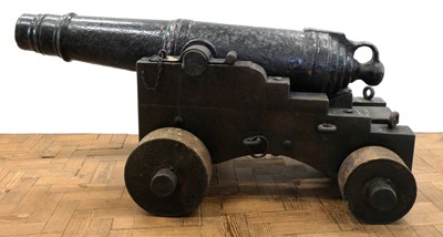Lot 38 - Six pounder naval cannon