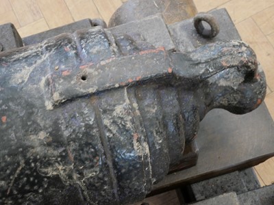 Lot 38 - Six pounder naval cannon
