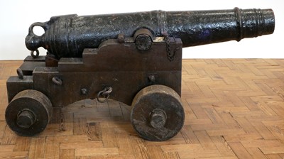 Lot 38 - Six pounder naval cannon