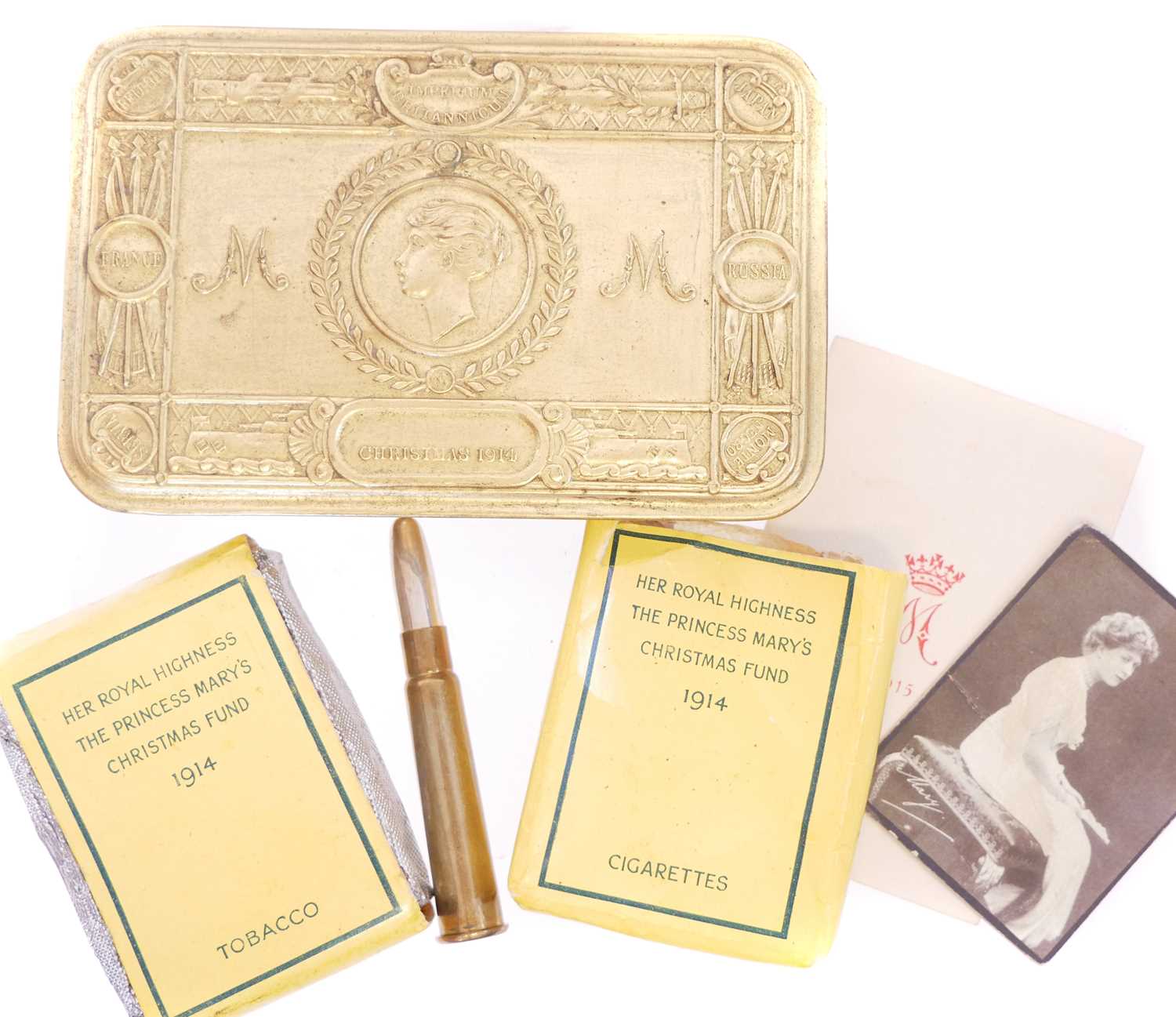 Lot 305 - WW1 British 1914 Princess Mary Christmas Tin