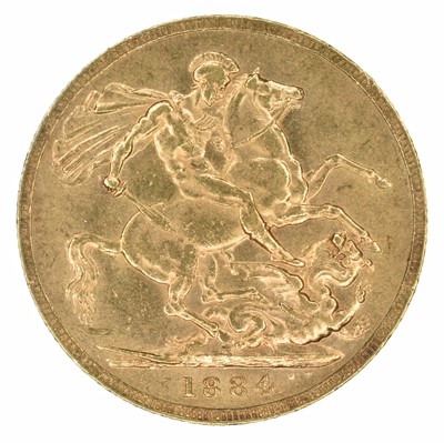 Lot 40 - Queen Victoria, Sovereign, 1884.