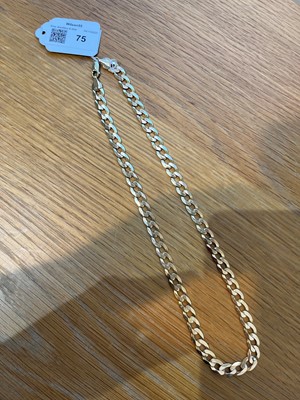 Lot 75 - A 9ct gold chain necklace