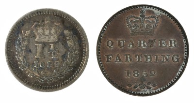 Lot 38 - Two small Victorian coins (2).