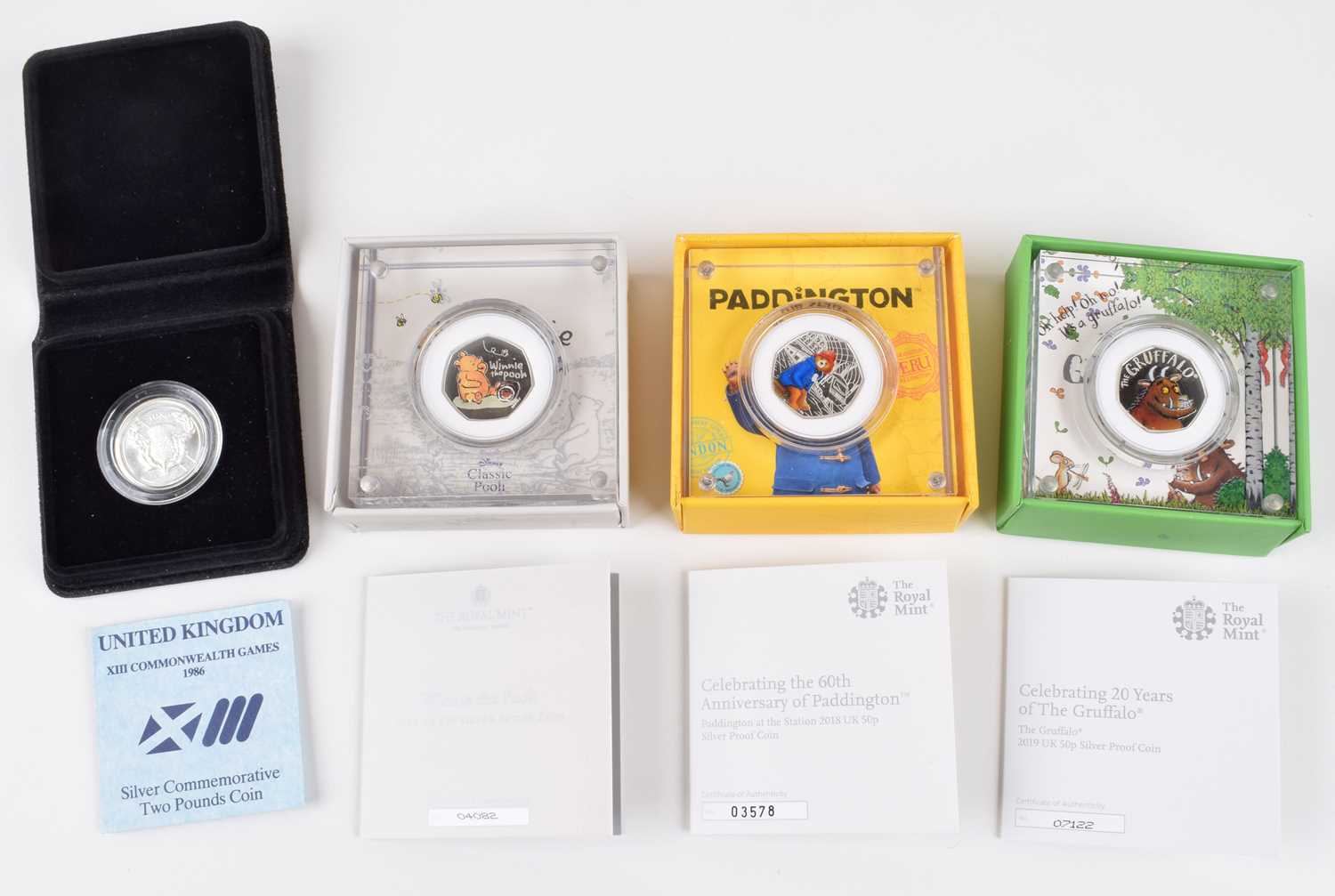 Lot 13 - Six assorted Royal Mint silver proof coins (6).