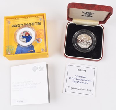 Lot 13 - Six assorted Royal Mint silver proof coins (6).