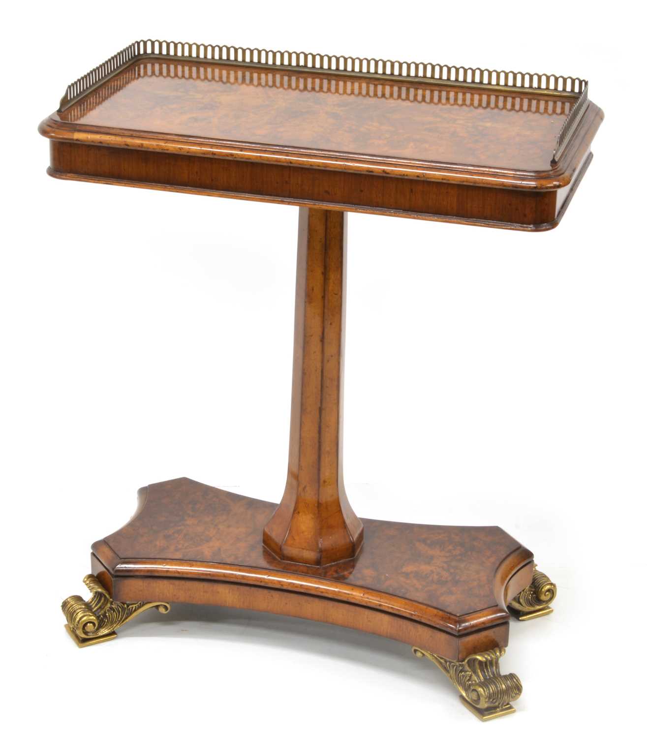267 - Regency style burr walnut side table