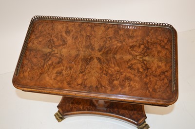 Lot 267 - Regency style burr walnut side table