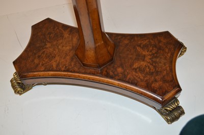 Lot 267 - Regency style burr walnut side table