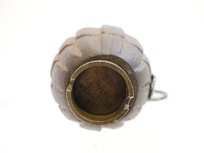 Lot 252 - Inert WWI No.5 Mk1 Mills bomb / hand grenade,...