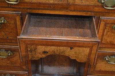 Lot 329 - George II Walnut Feather-banded Kneehole Desk
