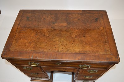 Lot 329 - George II Walnut Feather-banded Kneehole Desk