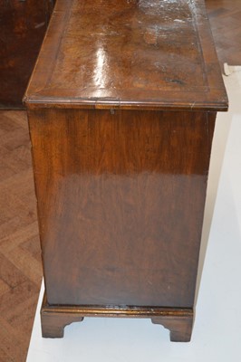 Lot 329 - George II Walnut Feather-banded Kneehole Desk