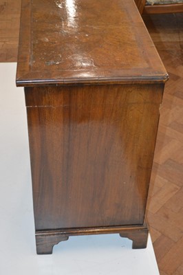 Lot 329 - George II Walnut Feather-banded Kneehole Desk