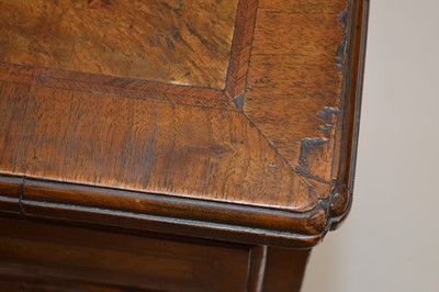 Lot 329 - George II Walnut Feather-banded Kneehole Desk