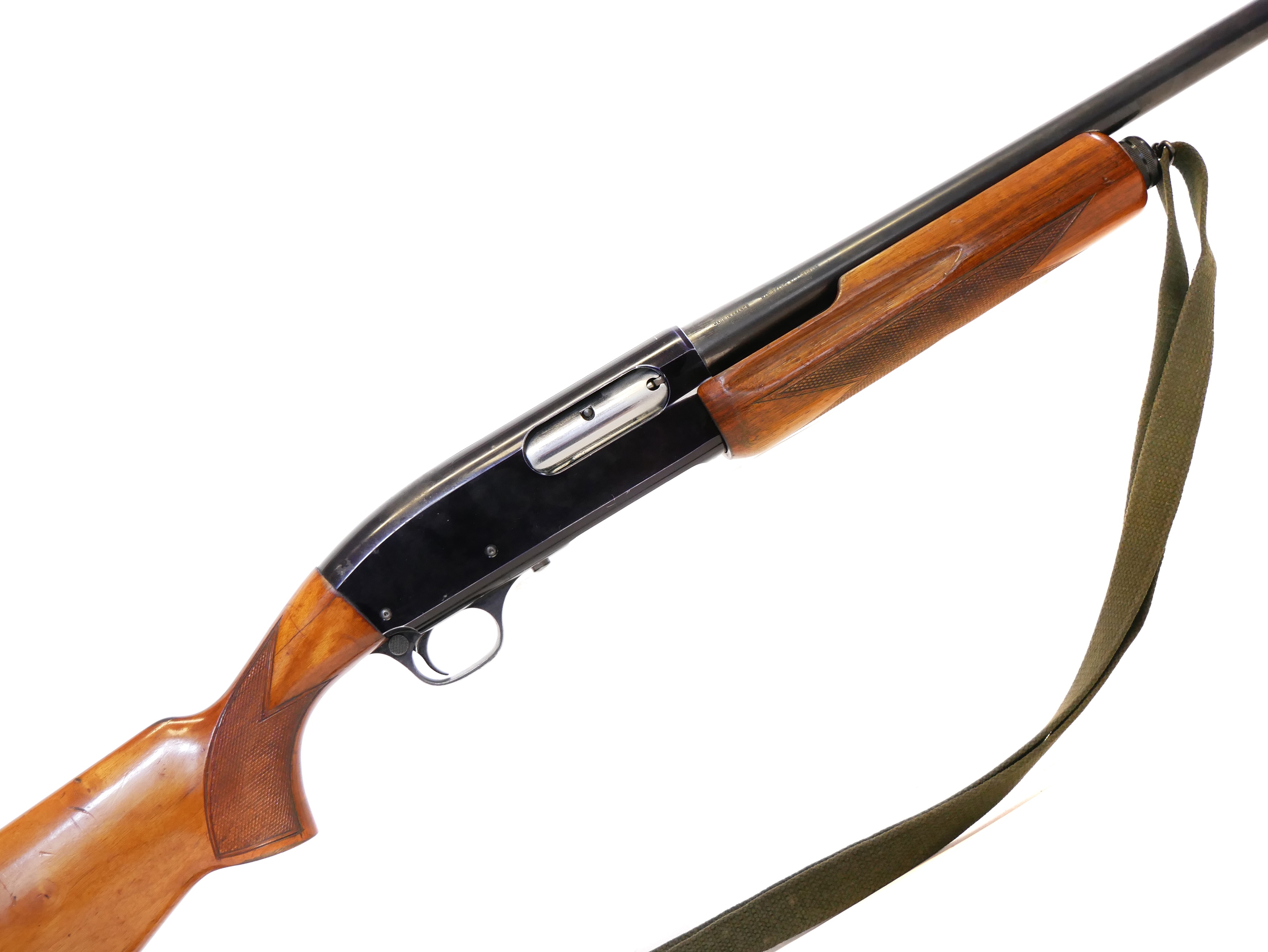 Lot 398 - St Etienne 12 bore pump action shotgun,