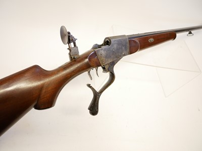 Lot 36 - German 8.15 x 46 falling block target rifle,...