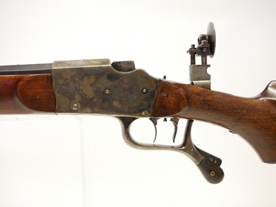Lot 36 - German 8.15 x 46 falling block target rifle,...
