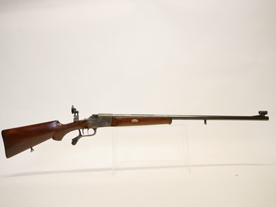 Lot 36 - German 8.15 x 46 falling block target rifle,...