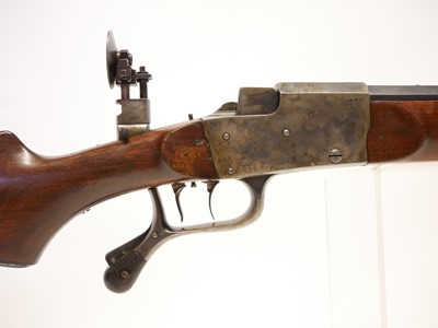 Lot 36 - German 8.15 x 46 falling block target rifle,...