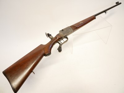 Lot 36 - German 8.15 x 46 falling block target rifle,...