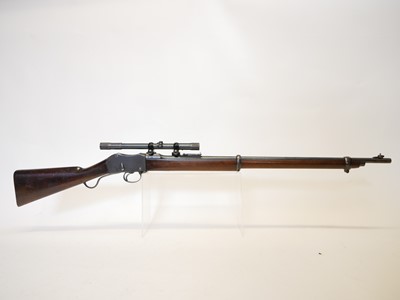 Lot 323 - Greener converted .22lr Martini Henry rifle,...