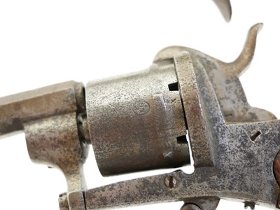 Lot 17 - Three Belgian pinfire revolvers, with 3 inch...