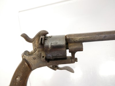 Lot 17 - Three Belgian pinfire revolvers, with 3 inch...