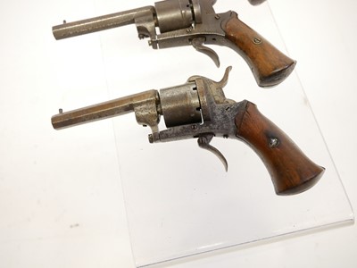 Lot 17 - Three Belgian pinfire revolvers, with 3 inch...